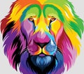 lions color mascot VECTOR ILLUSTRATION DOWNLOAD