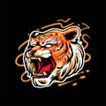 tiger head illustration premium vector