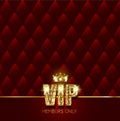 Premium vip card with crown and glitter Royalty Free Stock Photo