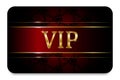 Premium VIP card red and black with gold Royalty Free Stock Photo