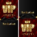 Premium vip card with crown and glitter Royalty Free Stock Photo