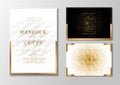Premium wedding invitation card elegant with golden frame