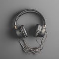 Premium Wired Headphones with Organized Cables for Easy Storage Royalty Free Stock Photo