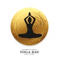 premium yoga day event background for physical and mental strength Royalty Free Stock Photo