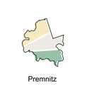 Premnitz City Map illustration. Simplified map of Germany Country vector design template Royalty Free Stock Photo