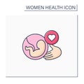 Prenatal care color icon