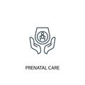 Prenatal care concept line icon. Simple