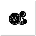 Prenatal care glyph icon