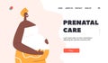 Prenatal Care Landing Page Template. African Pregnant Woman Waiting Baby, Pregnancy Concept. Young Mother Hold Belly Royalty Free Stock Photo