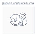 Prenatal care line icon