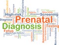 Prenatal diagnosis background concept