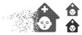 Prenatal Hospital Dispersed Pixel Halftone Icon