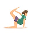 Prenatal Pilates Class, Lesson Color Illustration