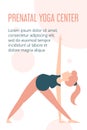 Prenatal yoga center advertising on the web banner