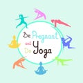 Prenatal Yoga Class Color Vector Poster Template