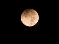 Penumbral shadow over Beaver Moon during Total Lunar Eclipse Royalty Free Stock Photo