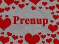 Prenup message with red hearts border Royalty Free Stock Photo