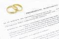 Prenuptial ( premarital ) agreement Royalty Free Stock Photo