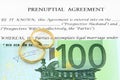 Prenuptial ( premarital ) agreement Royalty Free Stock Photo