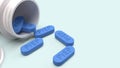 PrEP is HIV prevention pill for medical concept 3d rendering
