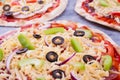 Prepackaged pizza close-up Royalty Free Stock Photo