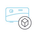 prepaid card line icon, outline symbol, vector illustration, concept sign Royalty Free Stock Photo