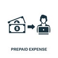 Prepaid Expense icon. Monochrome simple Prepaid Expense icon for templates, web design and infographics