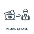 Prepaid Expense line icon. Monochrome simple Prepaid Expense outline icon for templates, web design and infographics