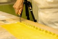 Preparation of a typical Langhe pasta: agnolotti