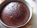 Preparation and baking of homemade chocolate gingerbread