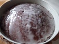 Preparation and baking of homemade chocolate gingerbread