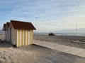 Preparation of the beaches for the Easter and Summer holidays. San Juan beach, Alicante, Spain