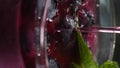 preparation of blueberry jelly with gelatin pour in a thin stream into an glass beaker refrigerate to make jelly healthy