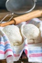 Preparation of bread at home.