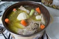 Preparation of broth.