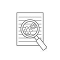 Preparation business contract linear icon. Vector illustration