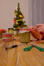 Preparation of handmade Christmas presents