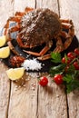 Preparation for cooking food spider crab with fresh ingredients