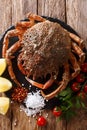 Preparation for cooking food spider crab with fresh ingredients