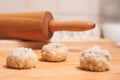 Preparation of Czech homemade sweet scones buns