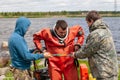 Preparation before the dive. Deep-sea work