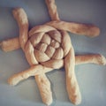Preparation easter braided for baking. Braided Easter Bread. Seasonal cooking Royalty Free Stock Photo