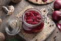 Preparation of fermented beet kvass in a jar