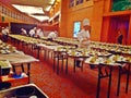 Preparation of foods for serving guests
