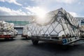 Preparation freight for cargo airplane Royalty Free Stock Photo