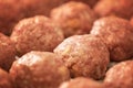 Preparation of fresh raw meatballs for cooking at home Royalty Free Stock Photo