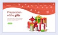 Preparation of Gifts Online, Present Box Vector