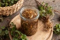 Preparation of herbal tincture from fresh nettle root