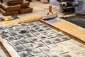 Preparation of Italian dish Ravioli. This is pasta from dough with different fillings. An analog of ravioli is dumplings