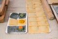 Preparation of Italian dish Ravioli. This is pasta from dough with different fillings. An analog of ravioli is dumplings